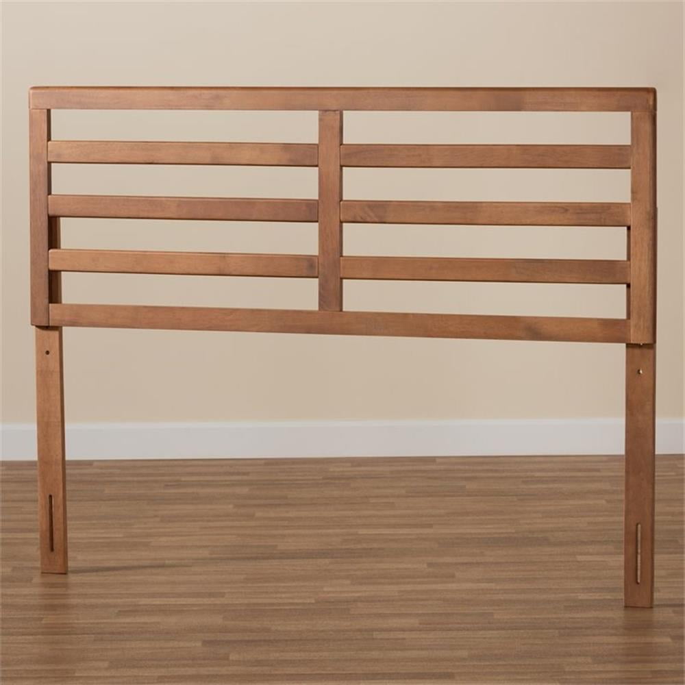Bowery Hill Walnut Finished Wood Queen Size Headboard