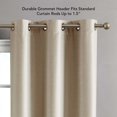 thumbnail image 5 of Brea Blackout Window Curtain Panels and Tiebacks, Faux Silk, Grommet, Linen, 38" x 84", 5 of 11