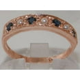 thumbnail image 2 of LBG 14k Rose Gold Cultured Pearl & Sapphire Womens Eternity Ring - 8.5 - Sizes 4 to 12 Available, 2 of 6