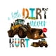 thumbnail image 2 of A Little Dirt Never Hurt Boys' Cotton T-Shirt – Black Graphic Tee with Fun Bulldozer Design, Comfortable Short Sleeve for Summer Outdoor Play, Boy T Shirt, 2 of 7