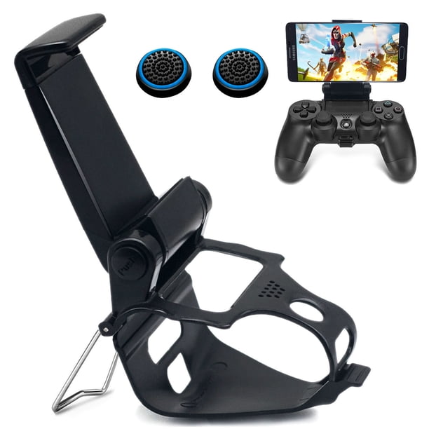 Clip de teléfono para controlador Soporte de montaje para juegos móviles Soporte ajustable Abrazadera de soporte para juego remoto (Negro)