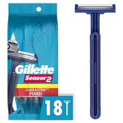 Sensor2 Fixed Head Men's Disposable Razors, 18 Count