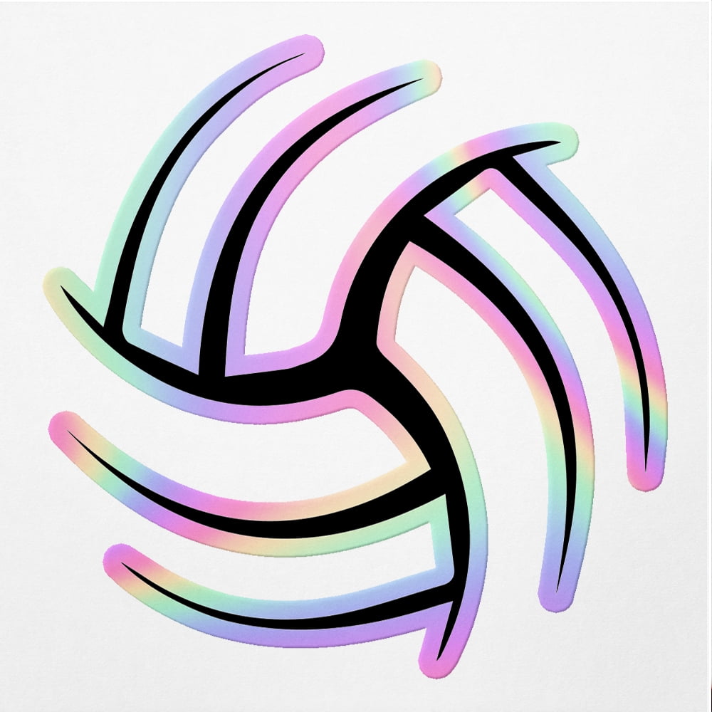 Vinyl Stickers Decals Of Volleyball Illustration Apply On Any Smooth
