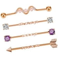 thumbnail image 4 of Pendientes de Barra industriales jinwen 14 G joyería para piercing corporal, 4 of 8
