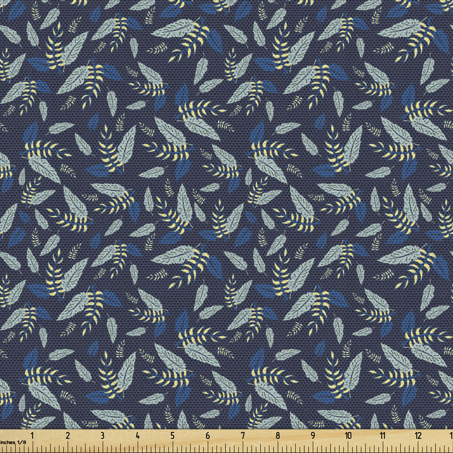 Botanical Upholstery Fabric by the Yard, Design of Abstract Leafy ...