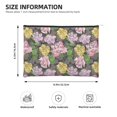 thumbnail image 3 of Zufioo Colorful Roses Print DuPont Paper Portable Toiletry Bag, 8.9x6.5 inch Zippered Hand-held Paper Cosmetic Bag Storage Tool Kit, 3 of 7