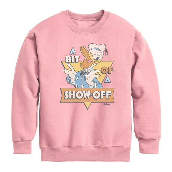 Disney - Donald Bit Of A Show Off - Toddler & Youth Crewneck Fleece Sweatshirt