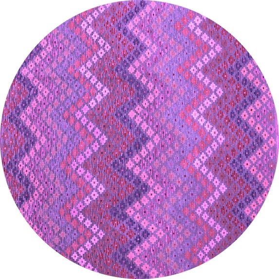 Ahgly Company Indoor Round Southwestern Purple Country Area Rugs, 4' Round