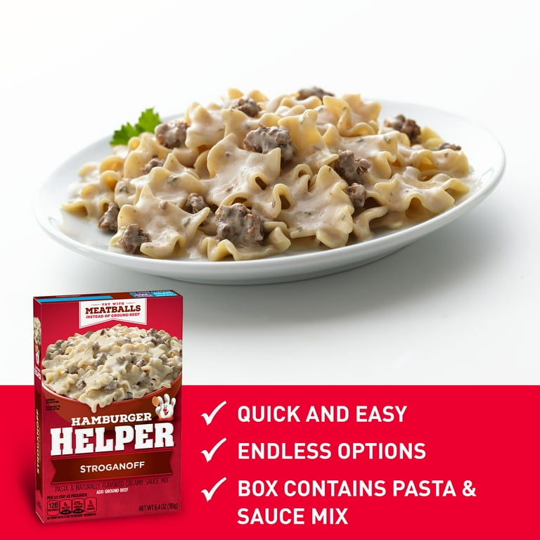 Hamburger Helper Stroganoff Pasta Creamy Sauce Mix with