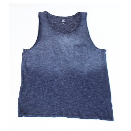 INC NEW Indigo Blue Mens Size 2XL Tie-Dyed Ombre Striped Print Tank Top 022