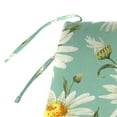 thumbnail image 5 of Jordan Manufacturing 59" x 16" Daphne Iceberg Aqua Floral Rectangular Outdoor Settee Swing Bench Cushion with Ties, 5 of 10