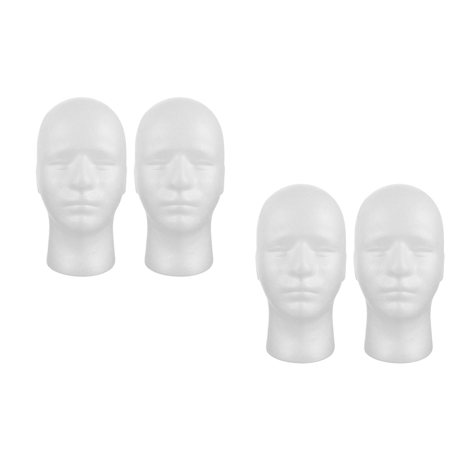 Raindrops White Foam Mannequin for Display, Sturdy and Realistic Model for Wigs, Hats, Jewelry, and Makeup