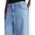thumbnail image 4 of Scoop Women's and Women’s Plus High Rise Baggy Wide Leg Jeans, Sizes 0-28 Plus, 4 of 4