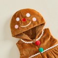 thumbnail image 6 of RUINIXCW Newborn Baby Christmas Costume Infant Baby Girl Boy Christmas Outfit Fall Winter Fleece Romper Sleeveless Hooded Zipper Xmas Cosplay Clothes, 6 of 9