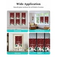 thumbnail image 7 of Red Plaid Snowman Christmas Window Privacy Film Stained Glass Window Film Decorative Windows Cover Static Windows Cling for Glass Door Xmas Tree Snowflake Elk Winter Stickers for Bathroom 29.5"x118", 7 of 7