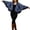 Navy, variant on Womens Shawl Wraps Boho Butterfly Wing Openwork Knit Shawl Scarf for Women Black A
