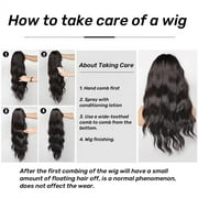 Long Wavy Wigs 26in, Jademall Auburn Wig for Women Synthetic Curly Hair Wigs Middle Part Heat Resistant Fibre for Daily Party Dance - Auburn Color