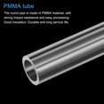 thumbnail image 4 of Uxcell Acrylic Pipe Clear Rigid Round Plastic Tube 17mm ID 21mm OD 10", 4 of 6
