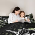 thumbnail image 4 of Erosebridal Teens Big Bass Fish Queen Comforter Set 3pcs,Green Camouflage USA Flag Bedding Comforter Set For Adults,Black Reversible, 4 of 6