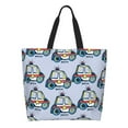 thumbnail image 1 of Disketp Police Car Bolsa Tote Estampada para Mujer, Bolso de Hombro y de Mano para Compras y Viajes, 1 of 8