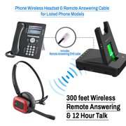 Remote Answering Wireless Headset with EHS Remote Answering Cable, for Avaya 1608, 1616, 9608, New