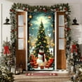 thumbnail image 4 of Christmas Patterned Door Decor With Elastic Fabric Fit, Seasonal Hanging Banner For Home, Office, And Party Entryway Holiday Ambiance, 4 of 6