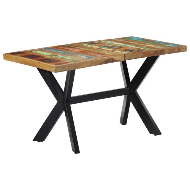 vidaXL Table à Manger 140x70x75 cm Bois Récupéré Massif