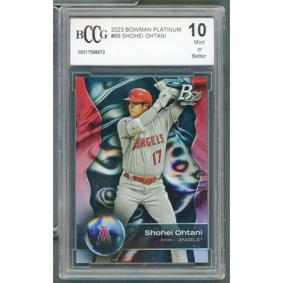 Shohei Ohtani Card 2023 Bowman Platinum #68 BGS BCCG 10