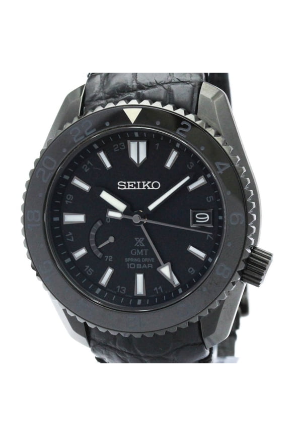 Pre-Owned SEIKO Prospex Black Edition Spring Drive Titanium Watch SBDB025(5R66-0BR0)