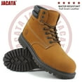 thumbnail image 4 of Jacata Work Boots for Men Soft Toe Non Slip Leather Construction Boots (Brown Size 11), 4 of 6