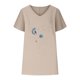 thumbnail image 5 of Camiseta de Manga Corta con Cuello en V con Impresión de Girasol, Algodón Casual Y Top de Cáñamo, 5 of 6
