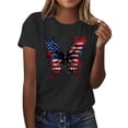thumbnail image 5 of Goodtrade8 Summer Shirts for Women USA Years Anniversary Crew Neck Pullover Casual Independence Day Graphic Red White and Blue 4th of July Fashion Womens Shirts Short Sleeve, 5 of 8