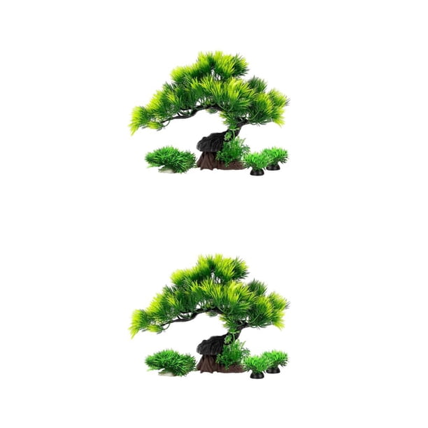 Árbol de simulación realista Methold para pecera ABS 2piezas Pino