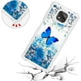 thumbnail image 4 of Slim Phone Case for Motorola Moto G Power 2021,Crystal Bling Quicksand Effect TPU Bumper Case with Four Corners Drop Protection Cover for Moto G Power 2021,YBDT Blue Butterfly, 4 of 6