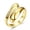 Yellow Gold Plated, variant on Platinum Plated Ring Women's Adjustable Plain Drop Statement Polished B530