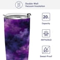 thumbnail image 4 of 11oz Double-Wall Vacuum Insulated Stainless Steel Tumbler with Straws Sports Mugs BPA-Free Purple and Black Tie-dye Texture, 4 of 7