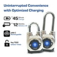 thumbnail image 5 of eGeeTouch 5th Gen Weatherproof Outdoor Smart Padlock, Long Shackle, 2-Pack, 5 of 8