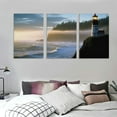 thumbnail image 3 of Nawypu Oregon, View Of Heceta Head Lighthouse Canvas Wall Art Print, Lighthouse Artwork 12''x16''X3 Panels, 3 of 4