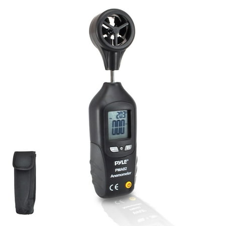 PYLE-METERS PMA82 - 2-in-1 Digital Anemometer & Thermometer - Air Velocity (Wind) and Temperature Meter