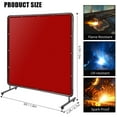 thumbnail image 1 of BeesClover Écran de Soudage en Vinyle avec Cadre, Rideau de Soudage en PVC Résistant aux Flammes avec Roues Pivotantes Verrouillables, Panneau de Soudage Transparent pour Sécurité de Soudure, 1 of 7