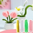 thumbnail image 2 of 100Pcs/Set Pipe Cleaner Flower Crafts Kit Multi-Color Chenille Stem Twist Stick Adults Beginner DIY Handmade Flower Bouquet Decoration Craft Supplies, 2 of 8