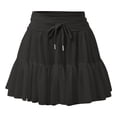 thumbnail image 6 of Ruffled Tennis Skorts for Women High Waisted Pleated Mesh Layered Tulle Flowy A Line Mini Skirts with Pockets, 6 of 7