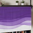 thumbnail image 5 of Purple Waves Rod Pocket Curtain Valance, Ombre Abstract Art Gradient Modern Farmhouse Window Valance for Living Room, Bedroom, Kitchen 60"W x 18"L, 5 of 9