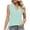 Mint Green, variant on RQYYD Womens Summer Lace Trim Tank Tops Dressy V Neck Eyelet Casual Sleeveless Tunic Blouse Vest Shirts Office Work Top(Purple,M)