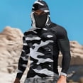 thumbnail image 7 of Afuyipoi Men Tie-Dye Athletic Jackets,Printed Graphic Moisture-Wicking Integrated Face Cover UV-Protective Hooded Top Gray 4XL, 7 of 7