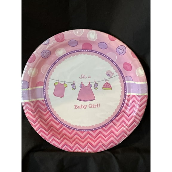 Shower With Love Girl 7” Plates 8ct