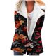 thumbnail image 2 of Abrigo y chaquetas casuales de manga larga sin capucha para mujer, con estampado de Halloween, de moda, con bolsillos y botones compuestos, abrigo/chaqueta casual de manga larga sin sombrero para muje, 2 of 5