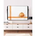 thumbnail image 3 of Outdoor TV Cover 40 to 43 Inch Weatherproof, Boho Pumpkins Fall Thanksgiving Waterproof TV Screen Protector for Outside Decor with Zipper and Pocket 40"L x 25"H , Orange Stripe White, 3 of 7