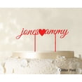 thumbnail image 1 of Custom Name Glitter Cake Topper Personalized Wedding Cake Toppers Color Option Available 5-7 Inches Wide, 1 of 1