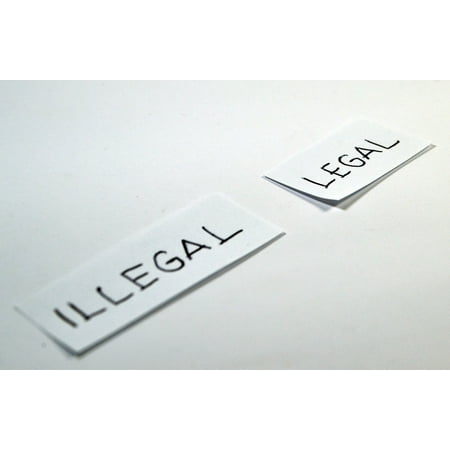 Canvas Print Antonym Choice Opposite Legal Illegal Icon Choose Stretched Canvas 10 X (Best Choice 123 Illegal)